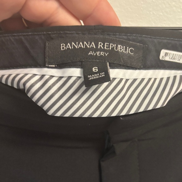 Banana Republic Black womens sz 6 Italian wool Pants sz 6 - Picture 2 of 11